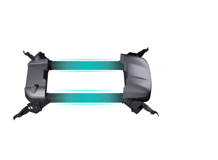 Light-weighting airframe, lower use cost on battery