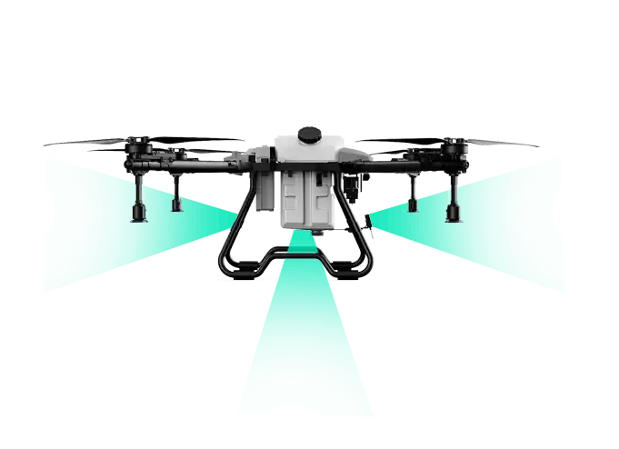 Secure the flight with forward and rear radar for obstacle avoidance